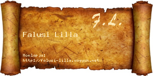 Falusi Lilla névjegykártya