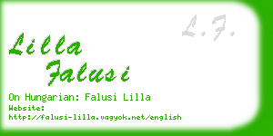 lilla falusi business card